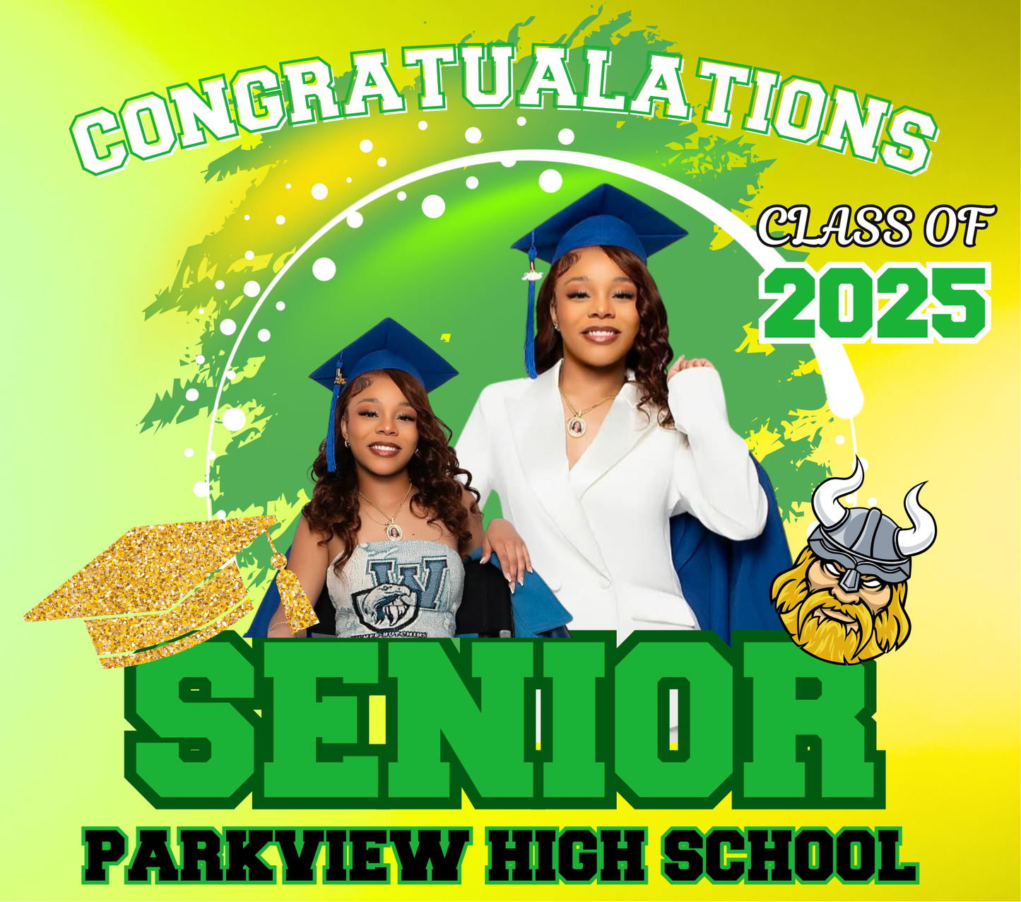 Custom Graduation Yards Sign-Double Sided